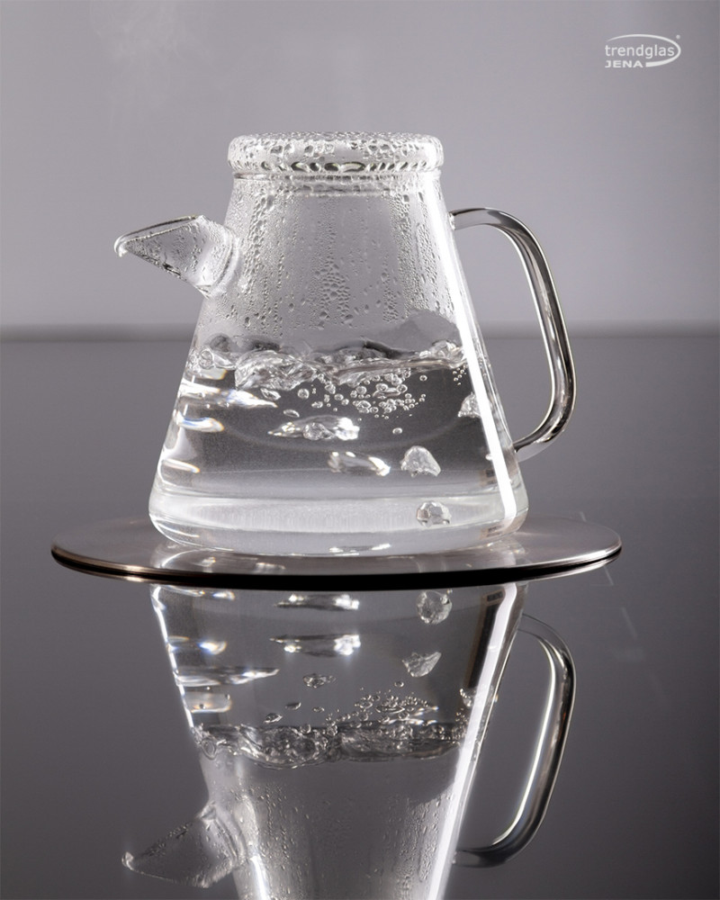 Neu VESUV Wasserkocher mit Glasdeckel Trendglas Jena Glas Wasserkessel