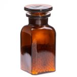 Apothecary bottle MINI square, amber - 2 pcs